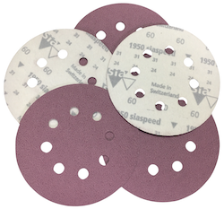 5 - 125 mm x 80 grit sia 1950 8 hole Hook and Loop Sanding disc