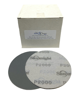 Box of 100, 150 mm 400 grit Sunmight D332 Wet & Dry Hook & Loop Disc