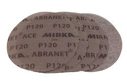 Pack of 5, 150 mm diameter 320 grit Mirka Abranet® Ace Hook & Loop Sanding Disc